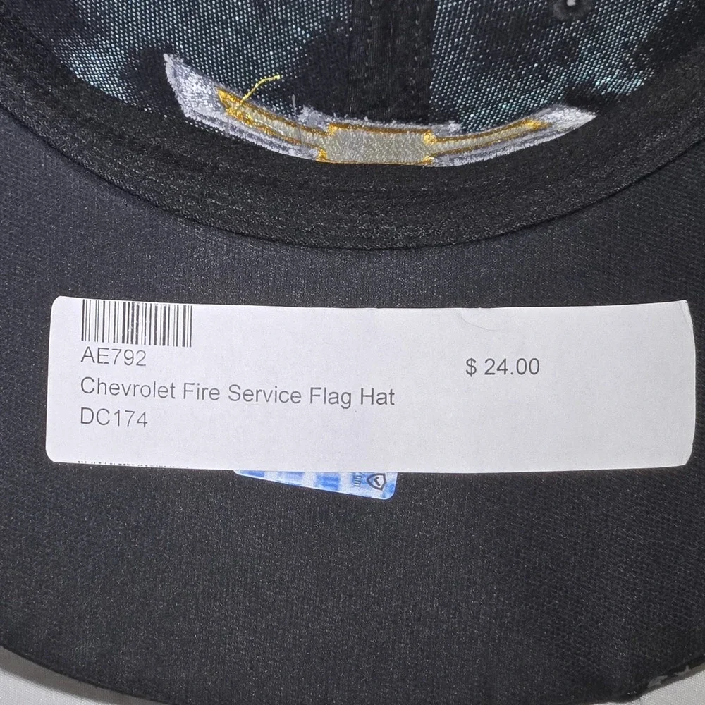 Chevrolet Fire Service Flag Hat GM Car Truck‎ Motors Logo Mens Strapback Cap
